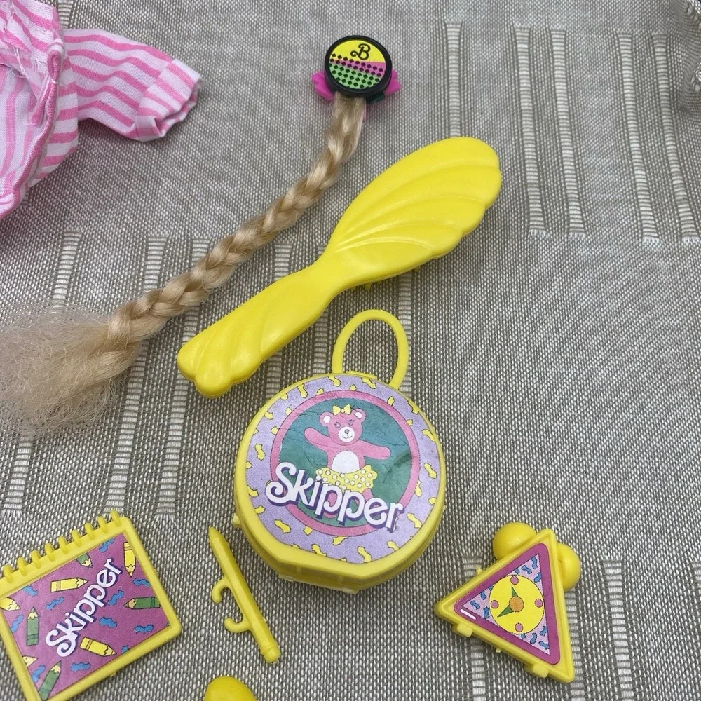 Skipper Teen Time 1988 Striped Top Jacket Accessories Shoes Notebook Pen Clock